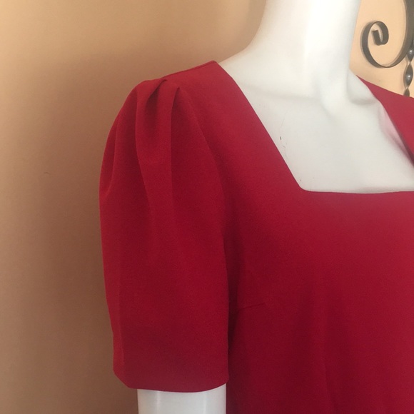 Alex Marie red short sleeves, square neck  Jumpsuit/Romper square neck size S - Picture 13 of 14